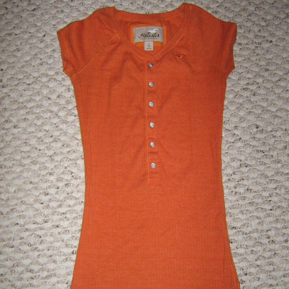 Orange hollister henley